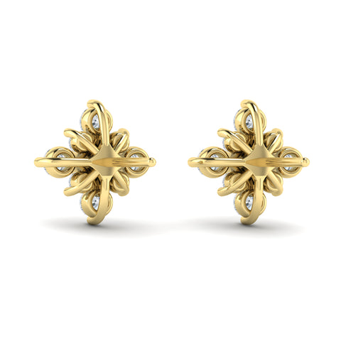 Vlora Lucera 14k Yellow Gold and Diamond Earrings VER60699