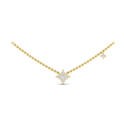 Vlora Estrella 14k Yellow Gold and Diamond Necklace VN60215