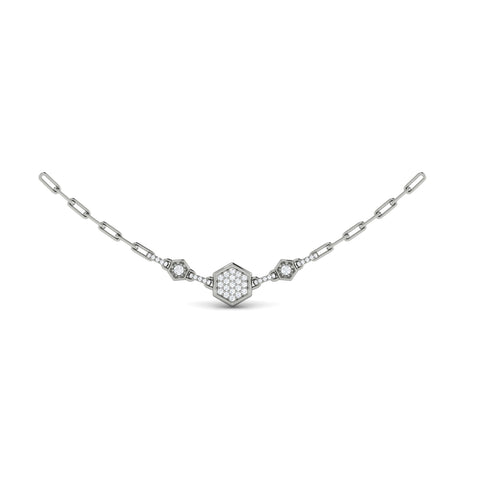 Vlora Serafina 14k White Gold and Diamond Necklace VN60285