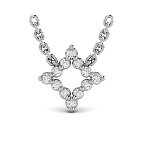 Vlora Besito 14k White Gold and Diamond Necklace VP60095