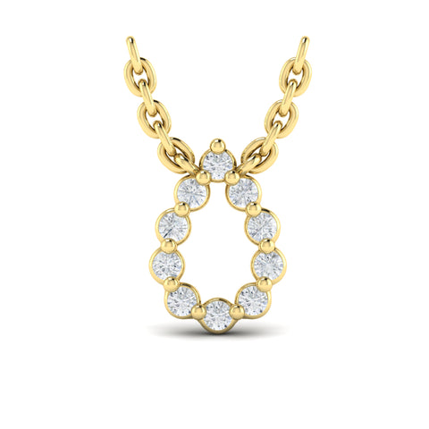 Vlora Besito 14k Yellow Gold and Diamond Necklace VP60096