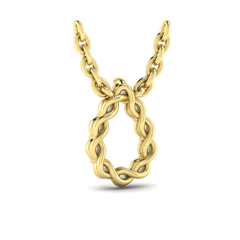 Vlora Besito 14k Yellow Gold and Diamond Necklace VP60096