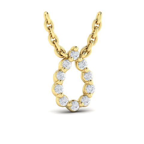 Vlora Besito 14k Yellow Gold and Diamond Necklace VP60096