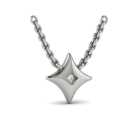 Vlora Estrella 14k White Gold and Diamond Necklace VP60224