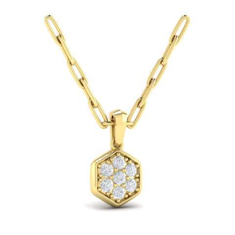 Vlora Serafina 14k Yellow Gold and Diamond Necklace VP60701