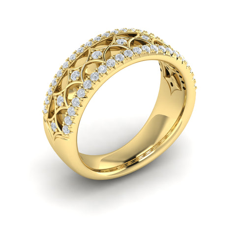 Vlora Estrella 14k Yellow Gold and Diamond Band VR60191