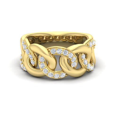 Vlora Reina 14k Yellow Gold and Diamond Band VR60523