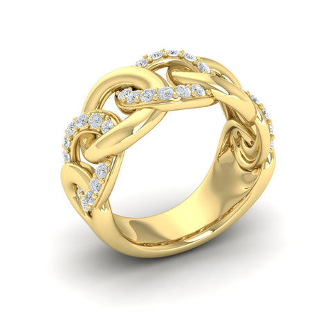 Vlora Reina 14k Yellow Gold and Diamond Band VR60523