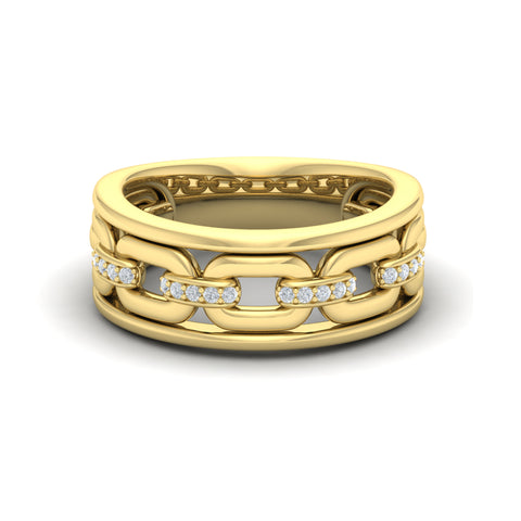 Vlora Reina 14k Yellow Gold and Diamond Band VR60534