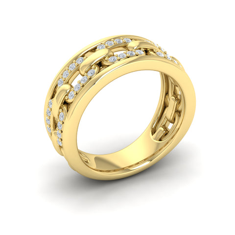 Vlora Reina 14k Yellow Gold and Diamond Band VR60534