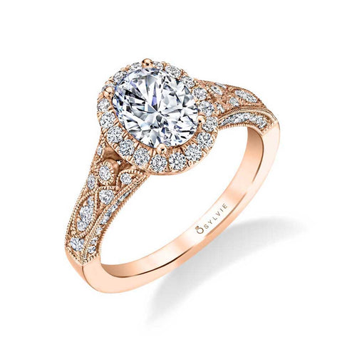 Vintage Inspired Oval Engagement Ring S1409-OV - Chalmers Jewelers