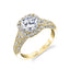 Vintage Inspired Engagement Ring With Cushion Halo S1869 - Chalmers Jewelers