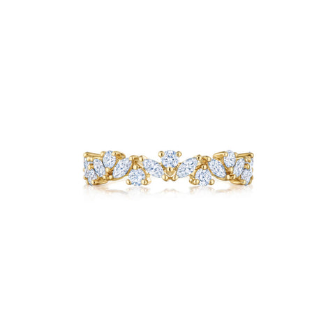 KWIAT Half Circle Ring with Marquise Diamonds W-14656-0-DIA-18KY