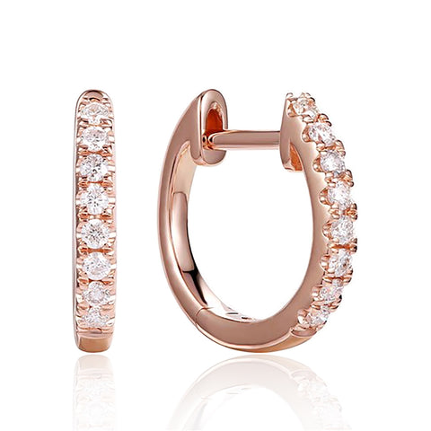 14k Gold Diamond Hoop Earrings - Chalmers Jewelers