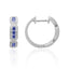 Luvente 14k Sapphire and Diamond Hoop Earrings E03681