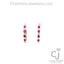 Ruby and Diamond Custom Hoop Earrings