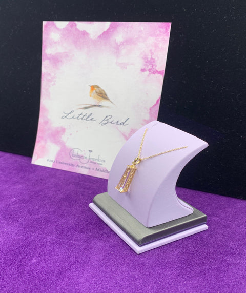 14KT YG Fancy Cut White Topaz necklace. - Chalmers Jewelers