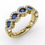 Fana Hold Me Close Emerald ad Diamond Twist Ring