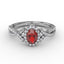 FANA Ruby and Diamond Twist Ring R1662R