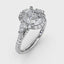 Fana Oval Diamond Halo Engagement Ring With Pear-Shape Diamond Side Stones 3280
