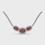FANA Ruby and Diamond Three-Stone Oval Pendant P1644R