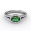 Halo Emerald and Diamond Ring R1605E