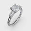 Fana Three-Stone Round Diamond Engagement Ring With Tapered Baguettes 3299