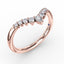 Fana Prong Set Chevron Diamond Band 7323