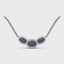 FANA Sapphire and Diamond Three-Stone Oval Pendant P1644S