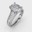 Fana Oval Diamond Solitaire Engagement Ring With Baguettes and Pavé S3310