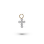Small Bezel Cross Charm