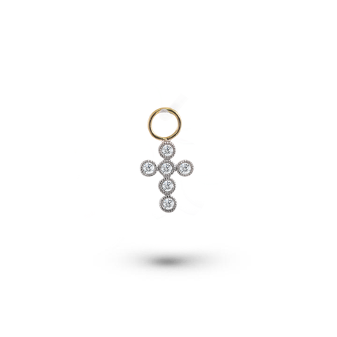 Small Bezel Cross Charm