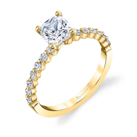 Cushion Cut Engagement Ring S1P14 - CU - Chalmers Jewelers