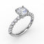 FANA Contemporary Round Diamond Solitaire With Diamond Band S3244