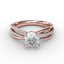 Fana Contemporary Solitaire Diamond Engagement Ring With Multi-Row Split Shank S3114