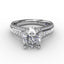 Fana Oval Diamond Solitaire Engagement Ring With Baguettes and Pavé S3310