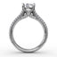 Fana Oval Diamond Solitaire Engagement Ring With Baguettes and Pavé S3310
