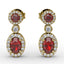 FANA Ruby and Diamond Dangle Earrings ER1624R