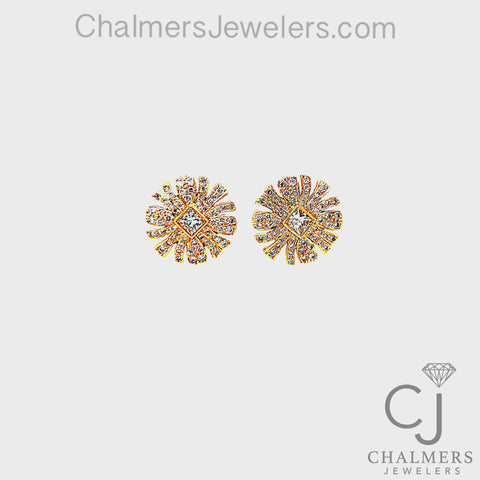 0.96ctw 18k Diamond Fashion Earrings