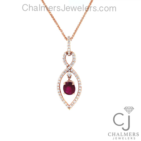 1.32CT RUBY & DIAMOND PENDANT