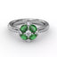 FANA Floral Emerald and Diamond Ring R1536E