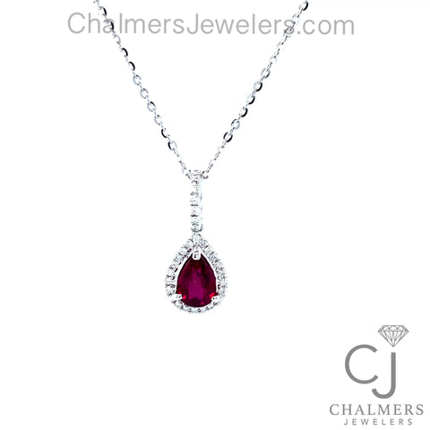 1.09CT RUBY & DIAMOND PENDANT