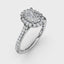 Fana Delicate Oval Shaped Halo And Pave Band Engagement Ring 3792
