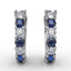 FANA Shared Prong Sapphire and Diamond Hoop Earrings ER1494S