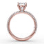 Fana Pave Solitaire Engagement Ring S3208