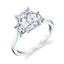 Sylvie Annalise Classic Emerald Three Stone Engagement Ring S3100S