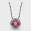 FANA Ruby and Diamond Cluster Pendant P1574R