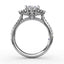 Fana Mixed Shape Diamond Halo Ballerina Style Engagement Ring S4023