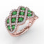 You and Me Ruby and Diamond Interweaving Ring 1370