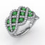 You and Me Ruby and Diamond Interweaving Ring 1370